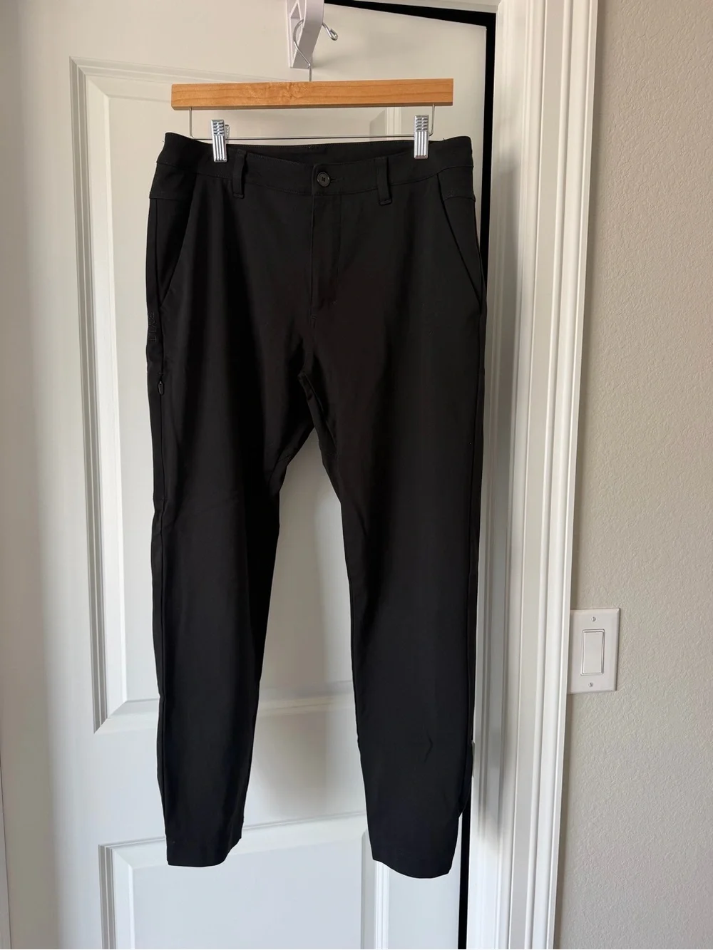 BYLT Basics Black Men's Stretch Tapered Pants